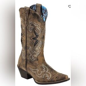 Laredo Brown Cowgirl Heeled Boots